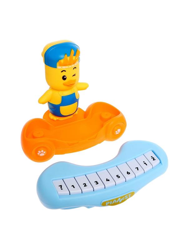 Музыкальное пианино «Утёнок», 10 клавиш, работает от батареек