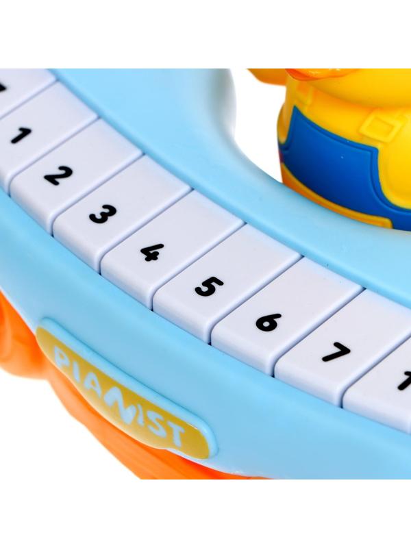 Музыкальное пианино «Утёнок», 10 клавиш, работает от батареек