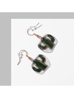 Серьги пластик 