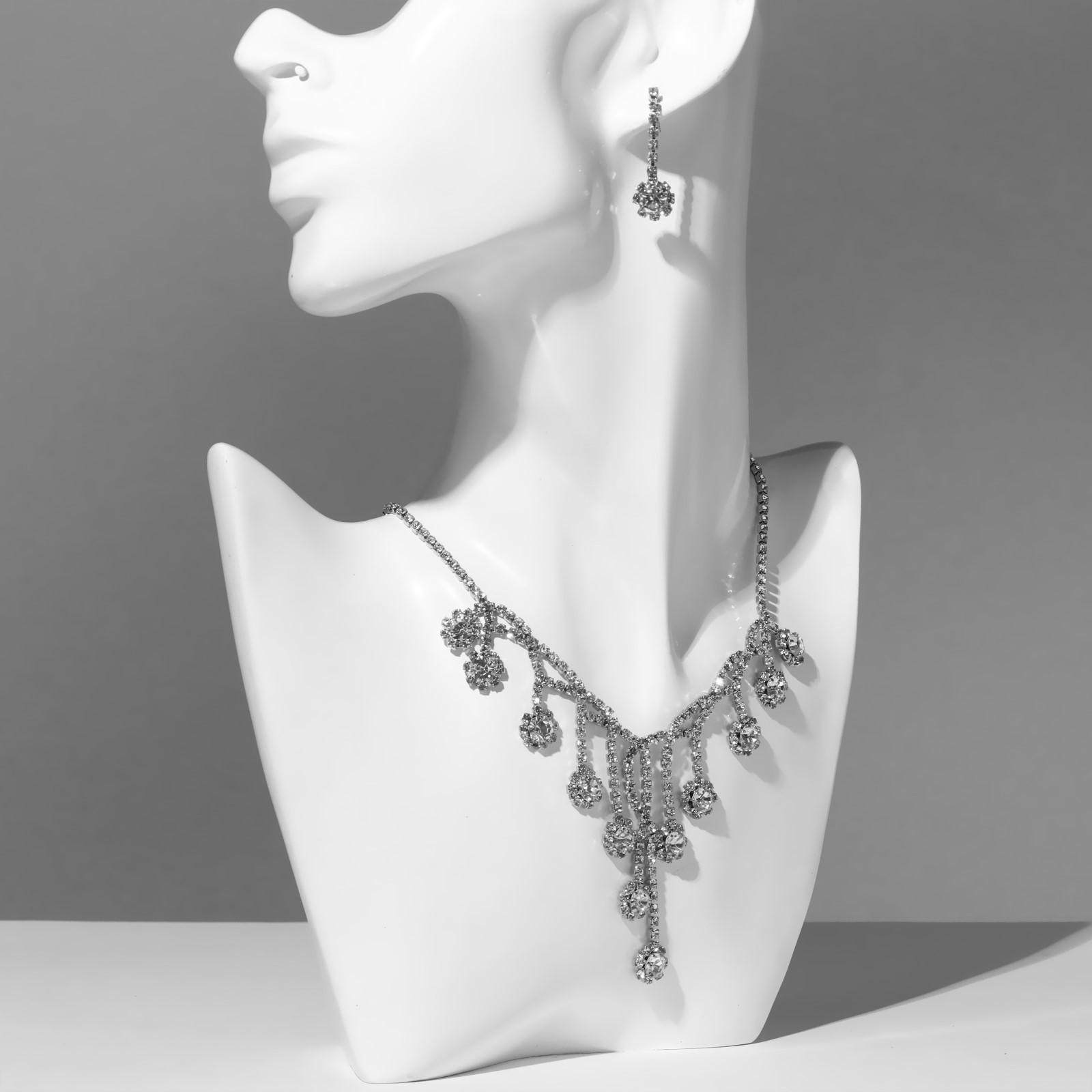 Набор 2 предмета: серьги, колье 