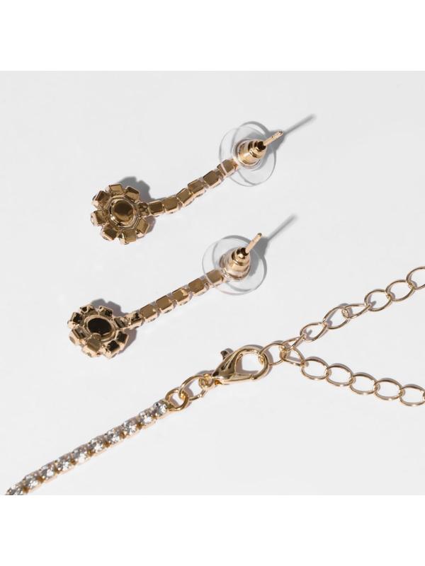 Набор 2 предмета: серьги, колье 