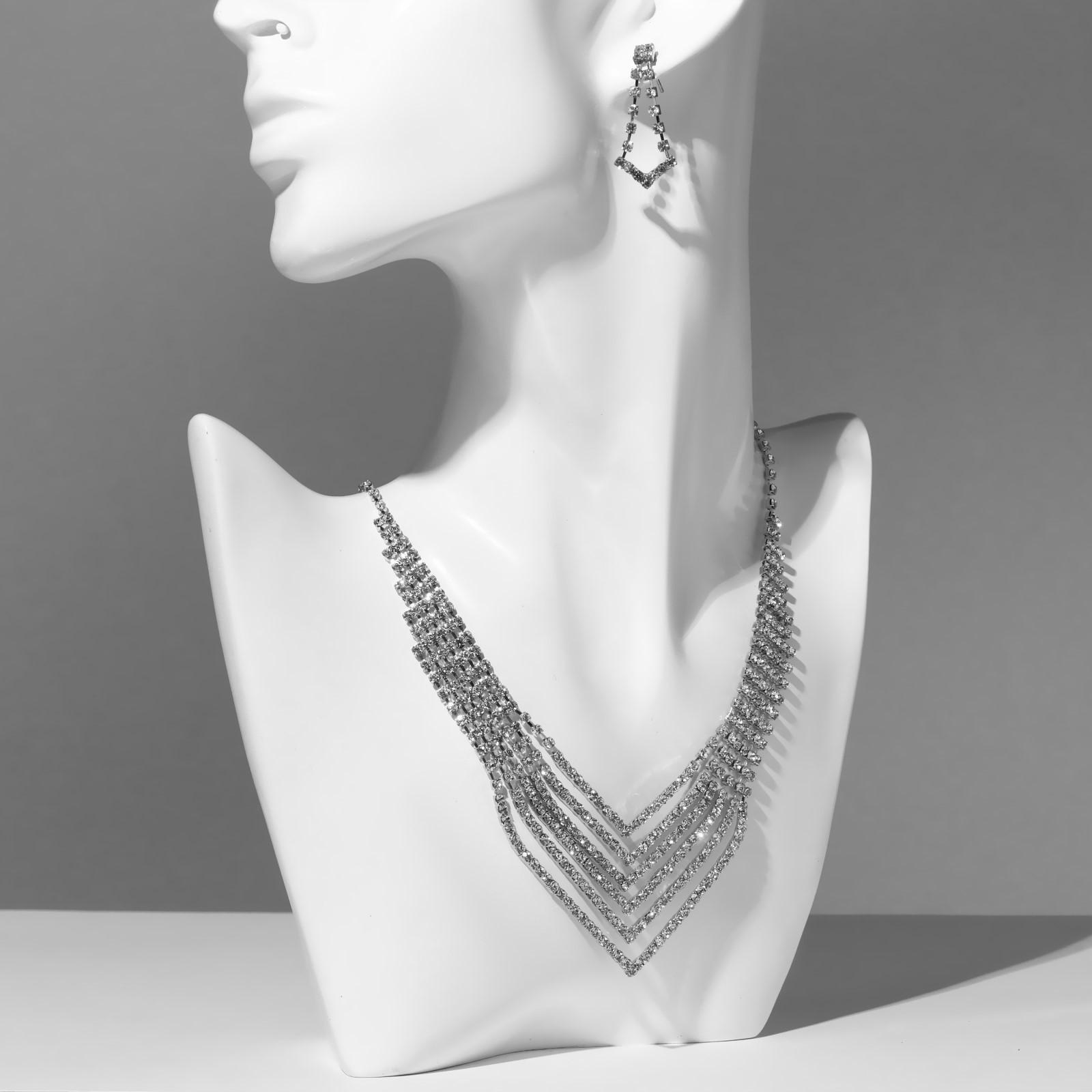 Набор 2 предмета: серьги, колье 