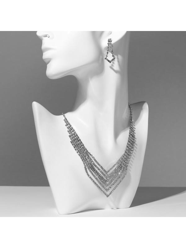 Набор 2 предмета: серьги, колье 