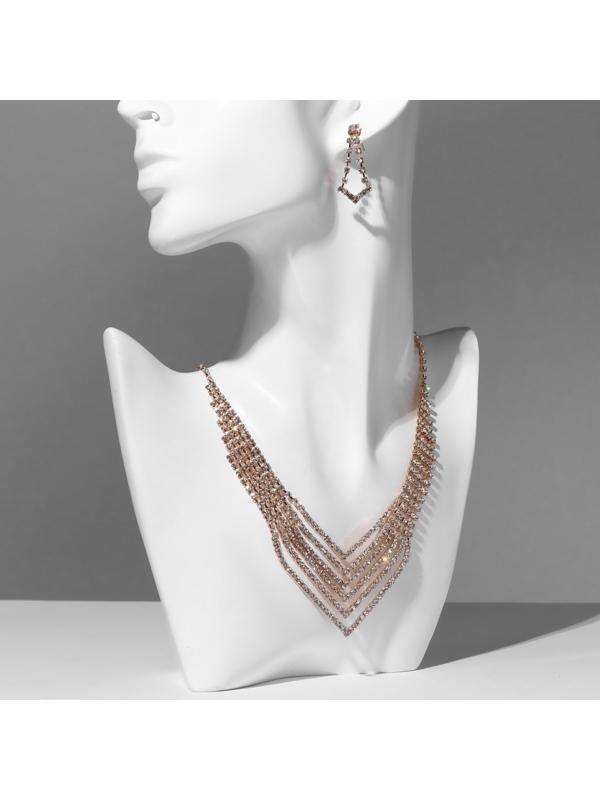 Набор 2 предмета: серьги, колье 