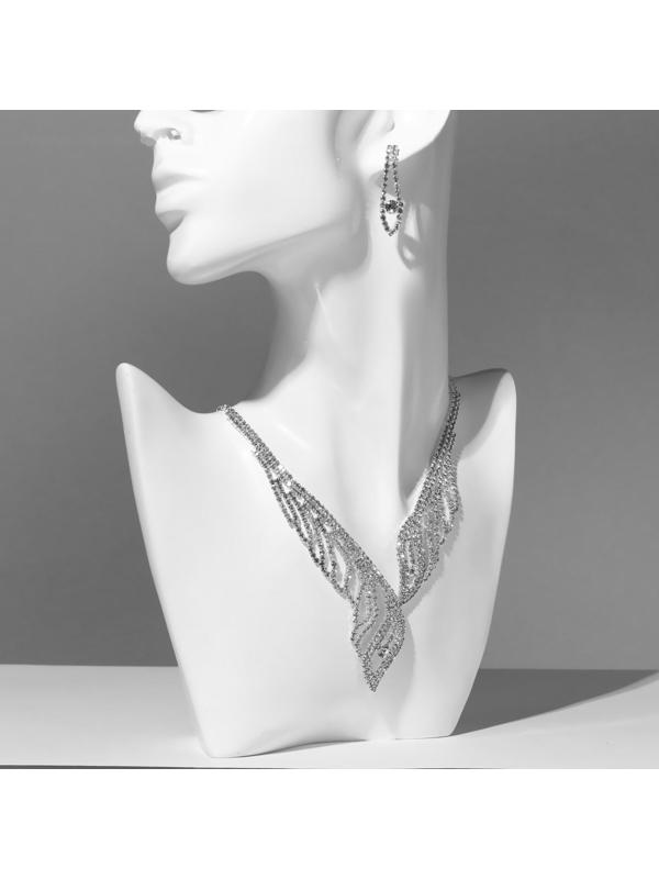 Набор 2 предмета: серьги, колье 