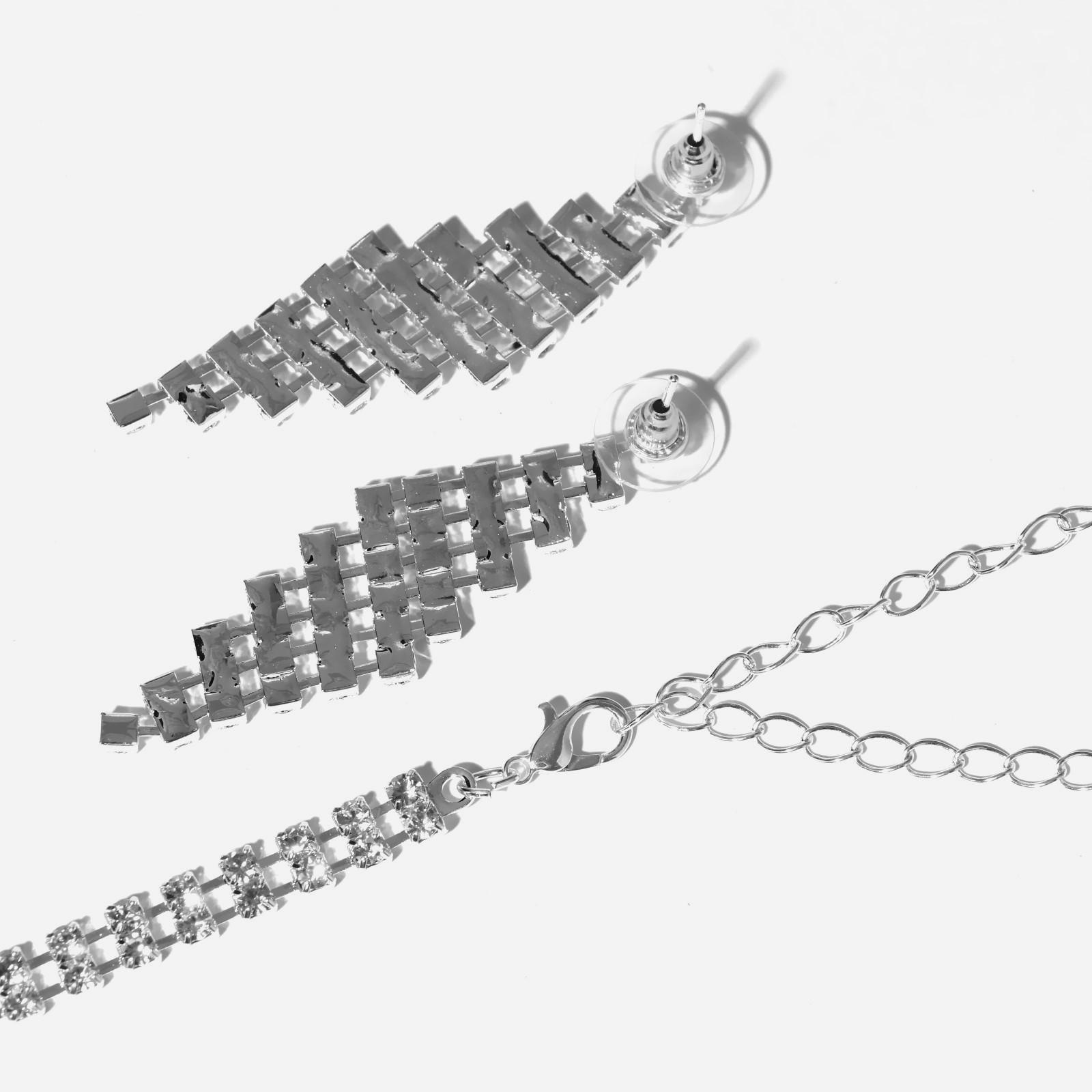 Набор 2 предмета: серьги, колье 