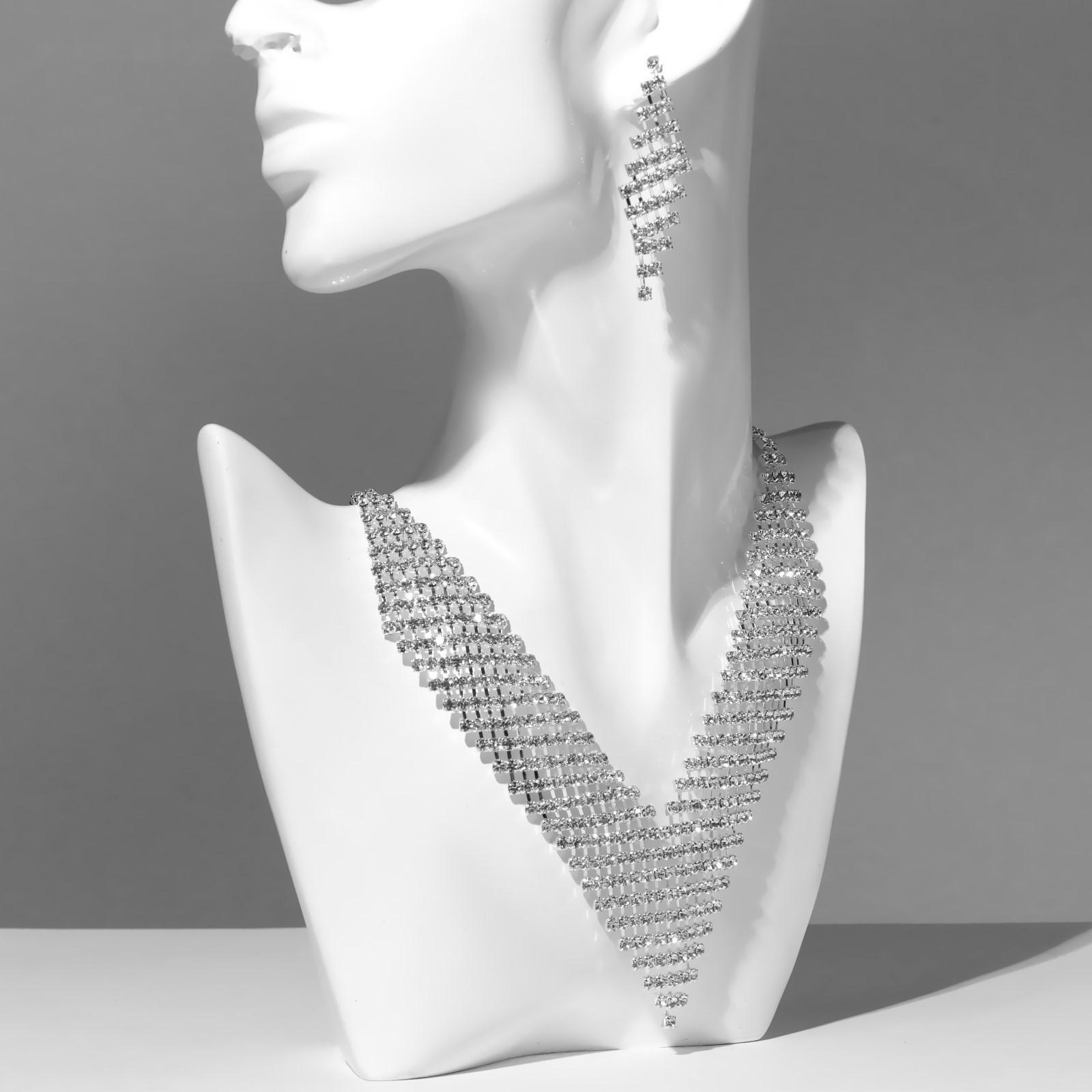 Набор 2 предмета: серьги, колье 