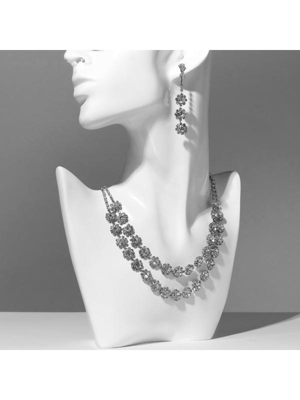 Набор 2 предмета: серьги, колье 