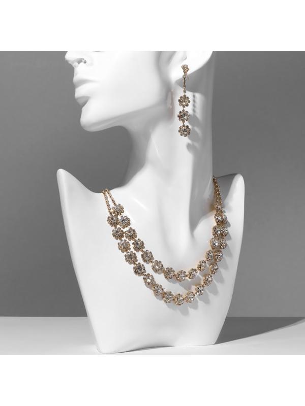 Набор 2 предмета: серьги, колье 