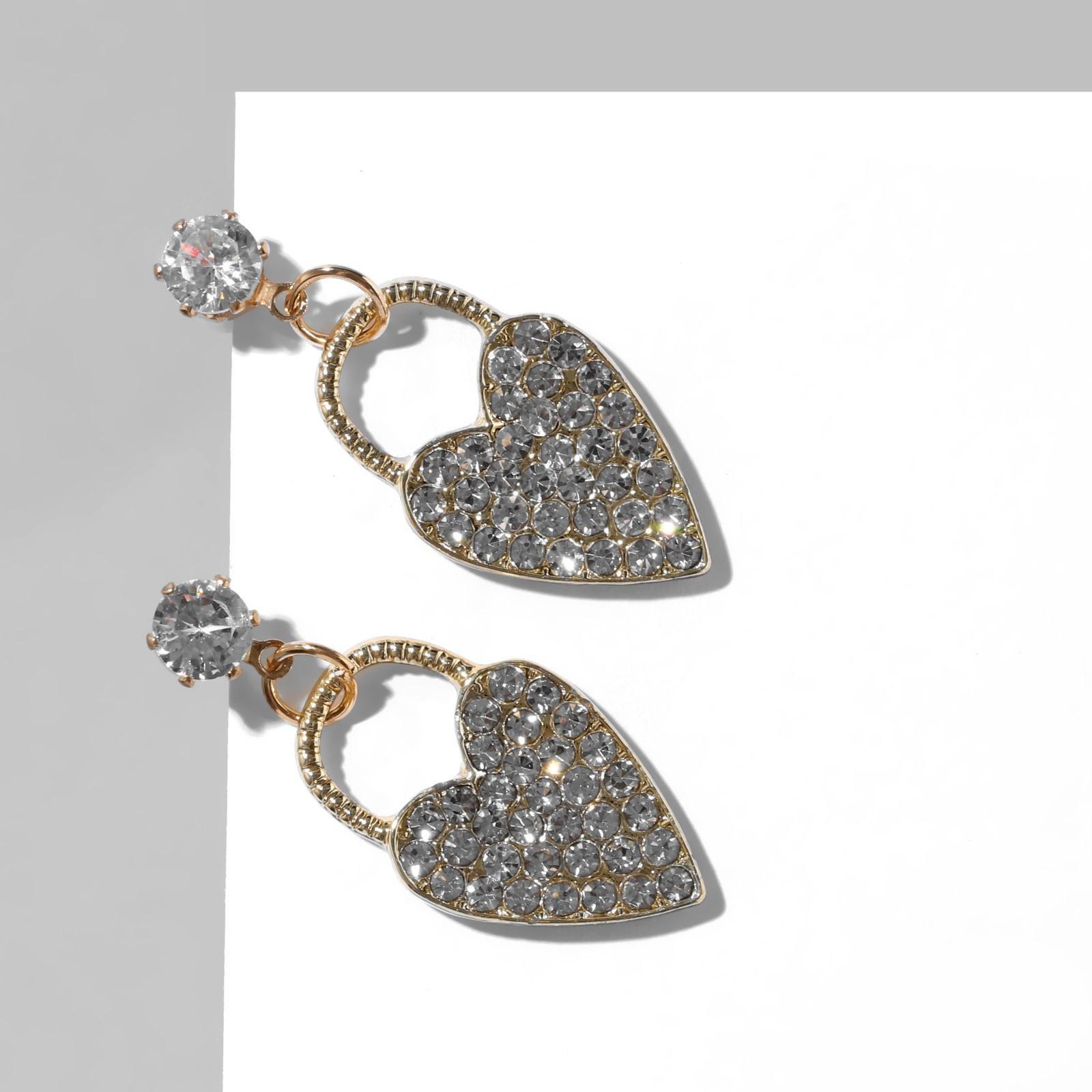 Серьги со стразами 