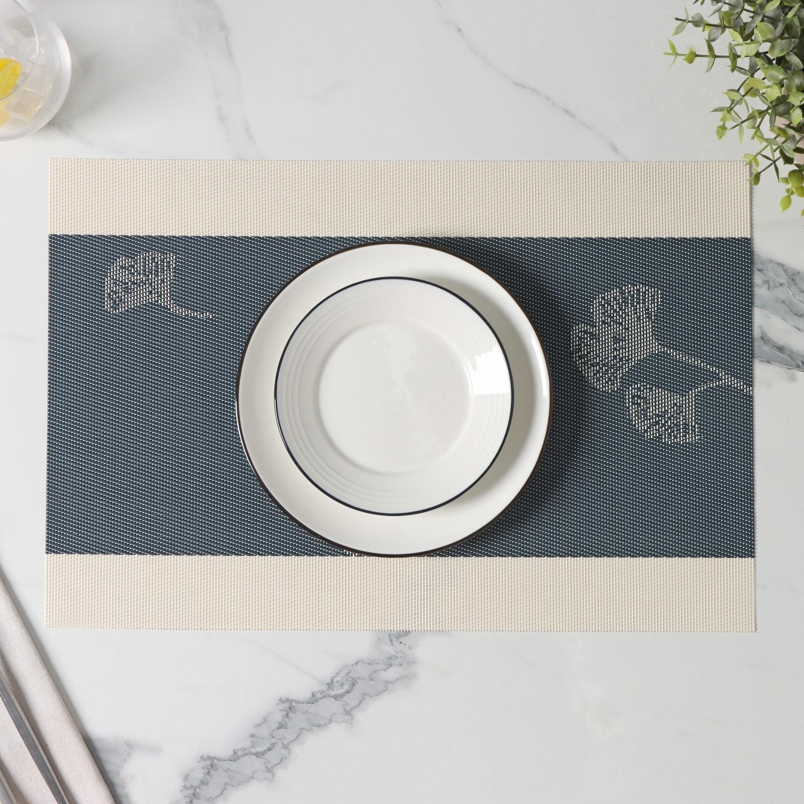 Набор салфеток Доляна «Лилли», 4 шт, 45×30 см, цвет синий