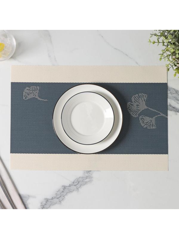 Набор салфеток Доляна «Лилли», 4 шт, 45×30 см, цвет синий