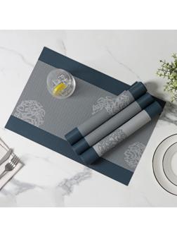 Набор салфеток Доляна «Лилли», 4 шт, 45×30 см, цвет серый