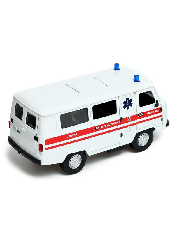 Машина металлическая «УАЗ 3962. Скорая помощь», инерция, 1:24, свет и звук
