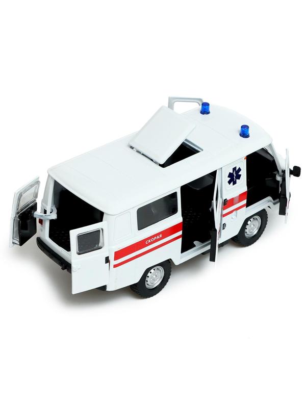 Машина металлическая «УАЗ 3962. Скорая помощь», инерция, 1:24, свет и звук