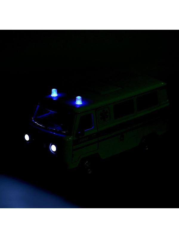 Машина металлическая «УАЗ 3962. Скорая помощь», инерция, 1:24, свет и звук