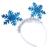 Карнавальный ободок «Снежинка», цвет голубой
