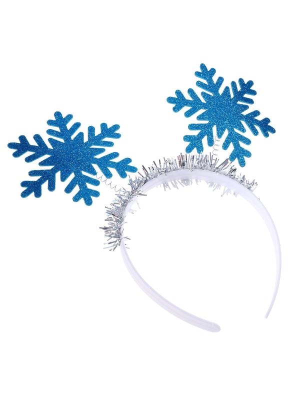 Карнавальный ободок «Снежинка», цвет голубой