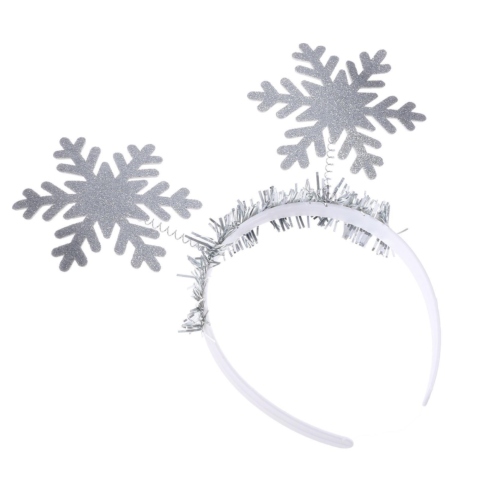 Карнавальный ободок «Снежинка», цвет серебро