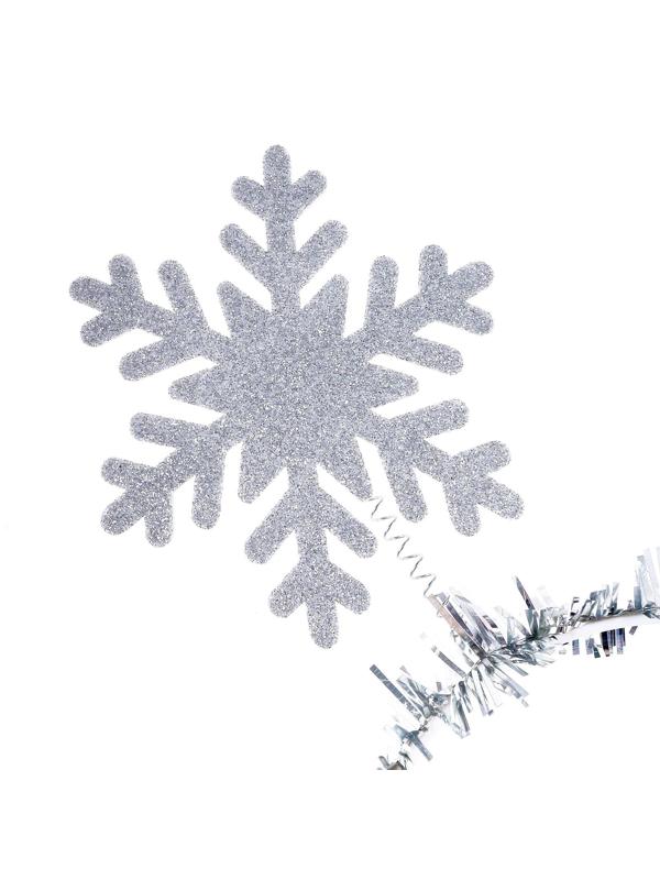 Карнавальный ободок «Снежинка», цвет серебро