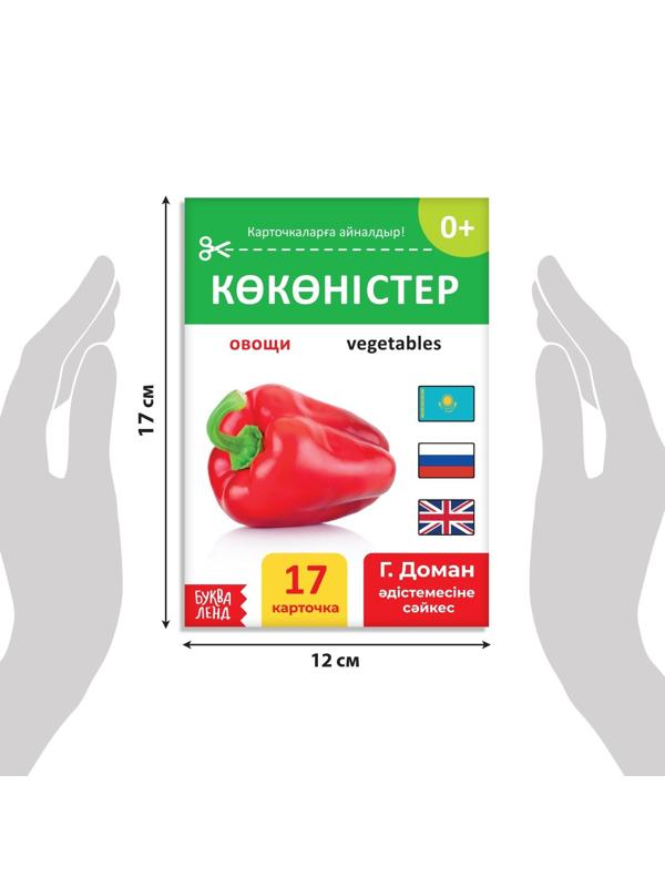 Книга по методике Г. Домана «Овощи», на казахском языке