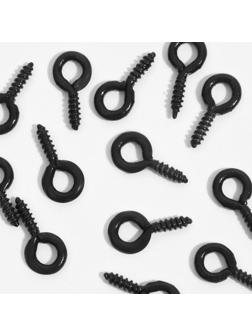 Держатель для кулона винтовой, (набор 50шт) 0,8*0,3*0,1см, цвет чёрный