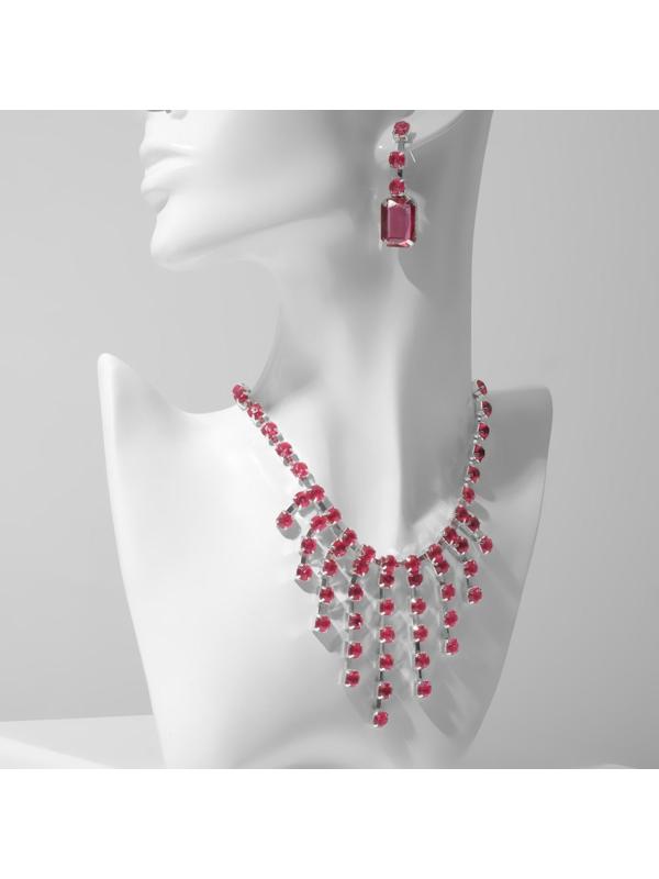 Набор 2 предмета: серьги, колье 