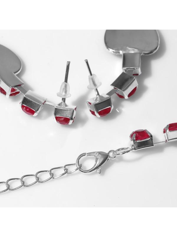 Набор 4 предмета: серьги, колье, браслет, кольцо 