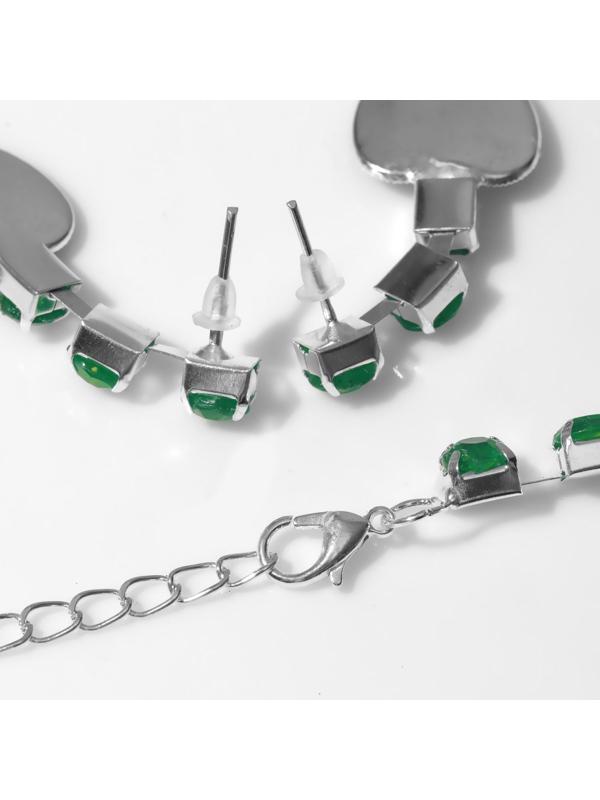 Набор 4 предмета: серьги, колье, браслет, кольцо 