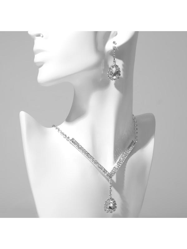 Набор 2 предмета: серьги, колье 