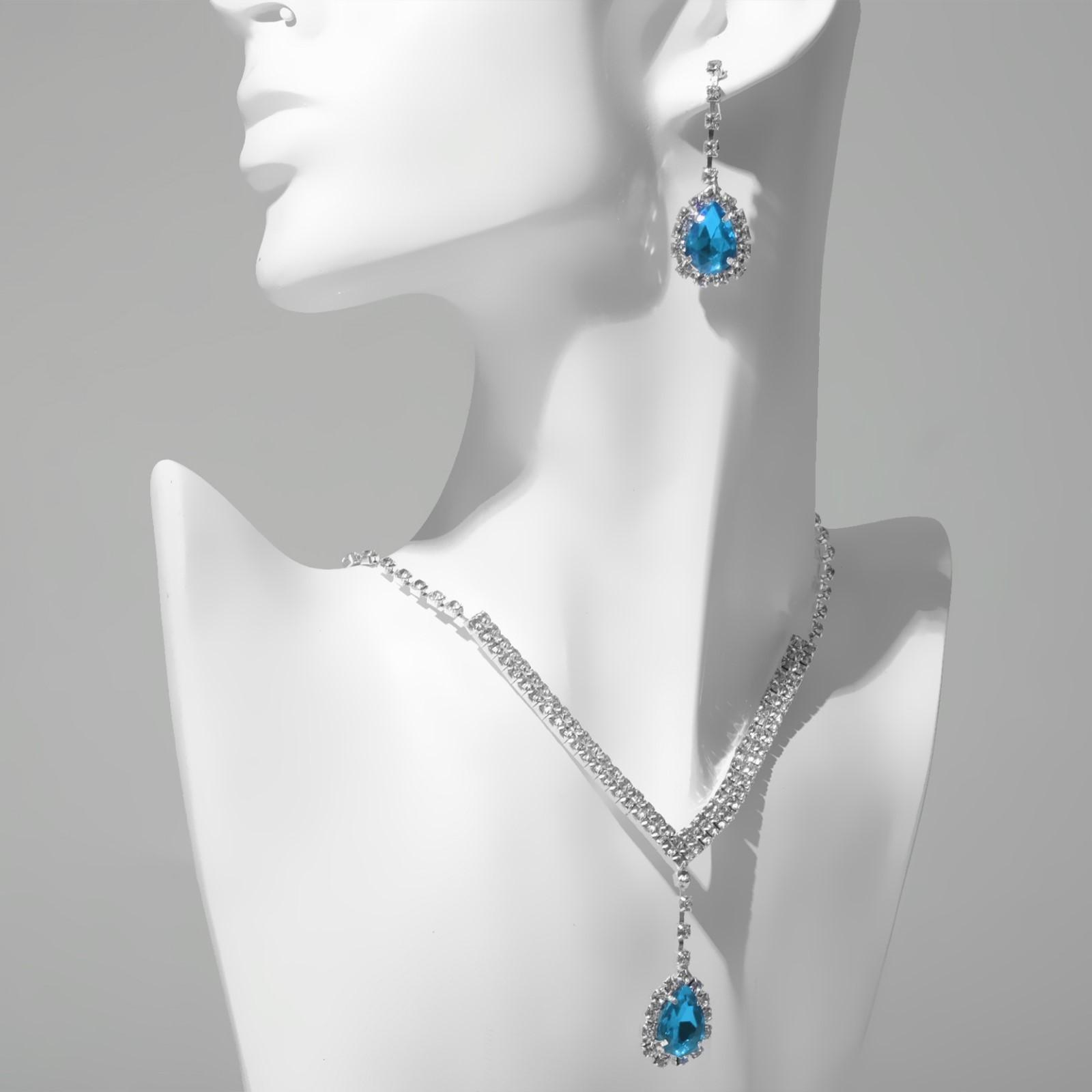 Набор 2 предмета: серьги, колье 