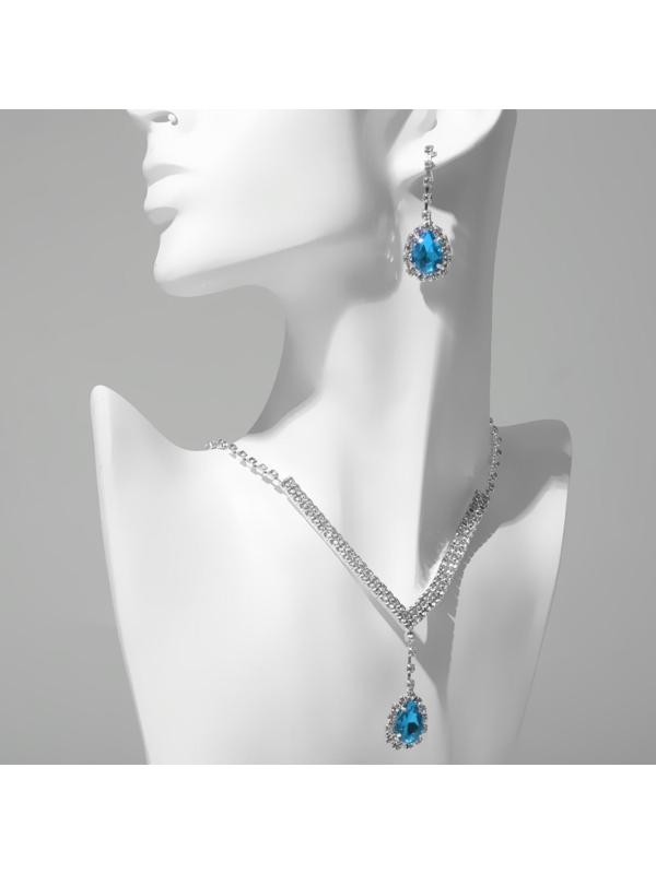 Набор 2 предмета: серьги, колье 