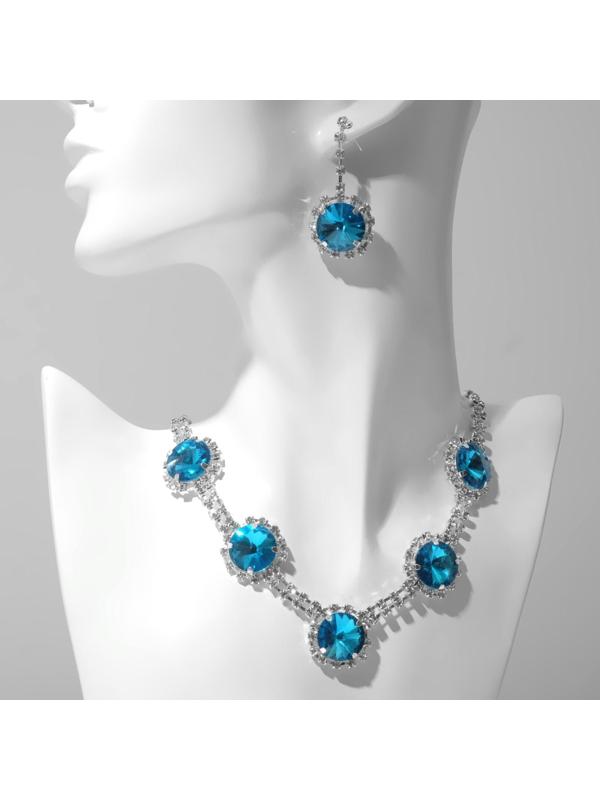 Набор 2 предмета: серьги, колье 