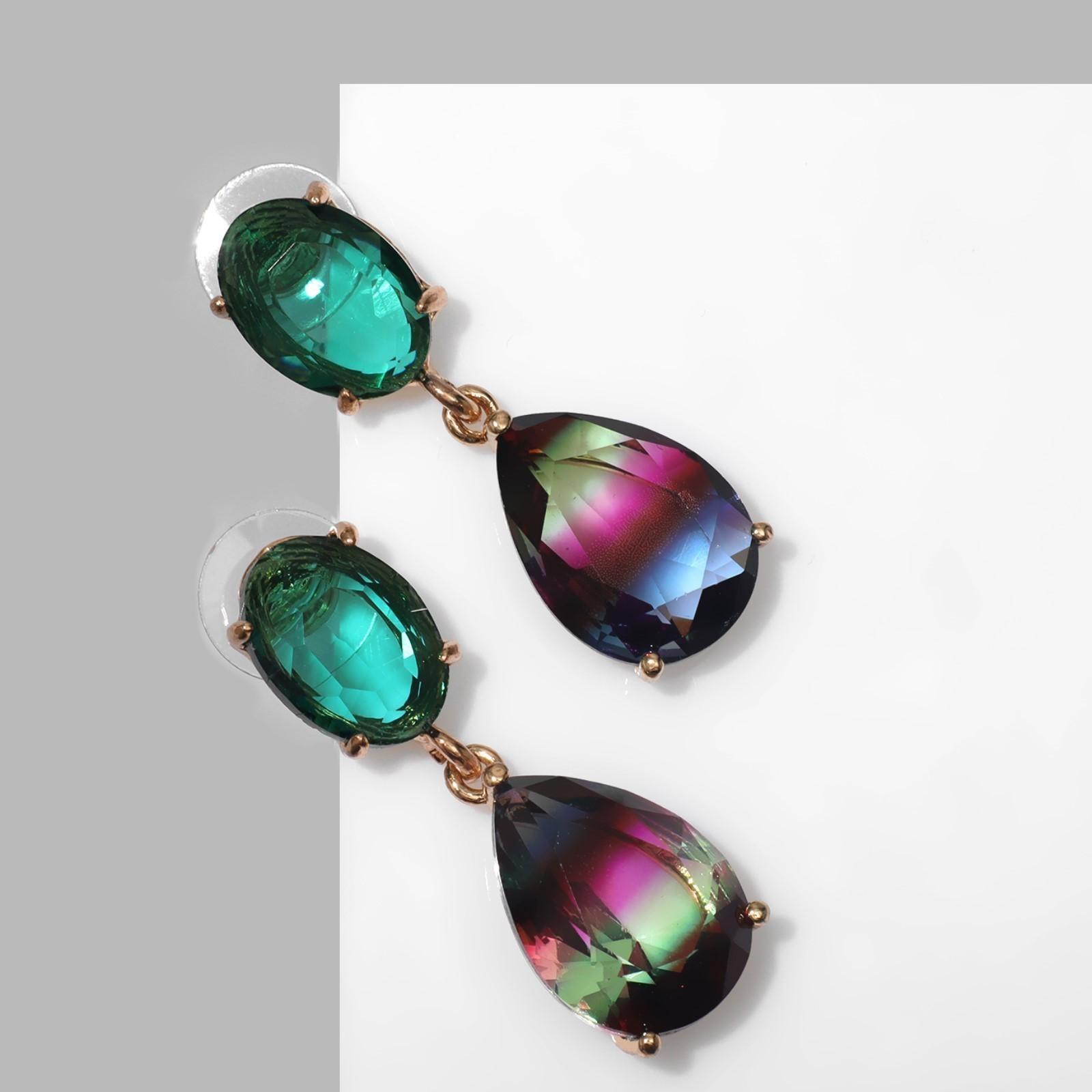 Серьги со стразами 