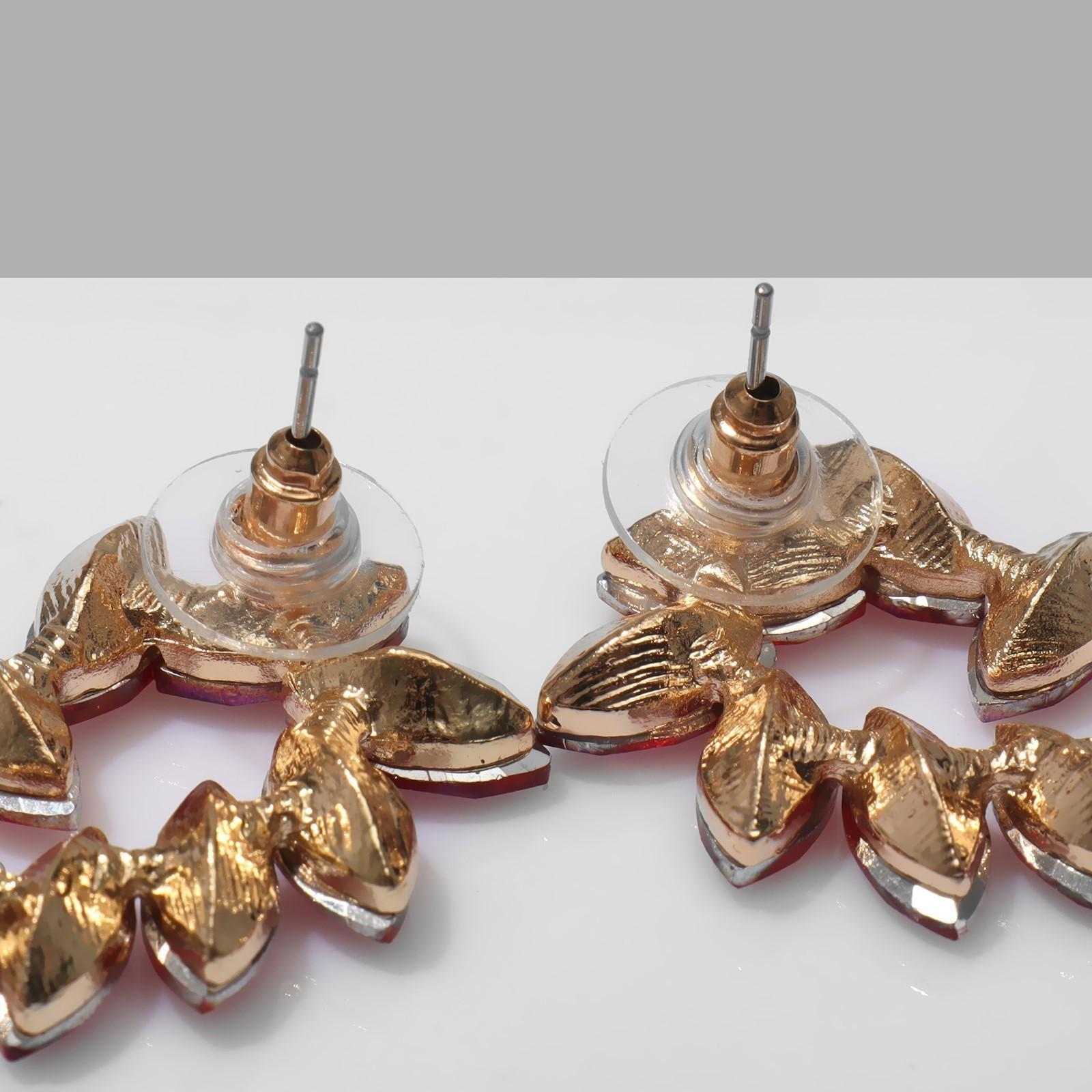 Серьги со стразами 