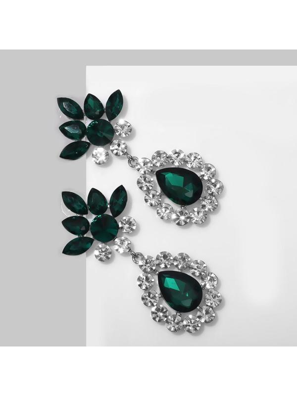 Серьги со стразами 