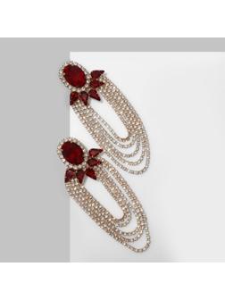 Серьги со стразами 