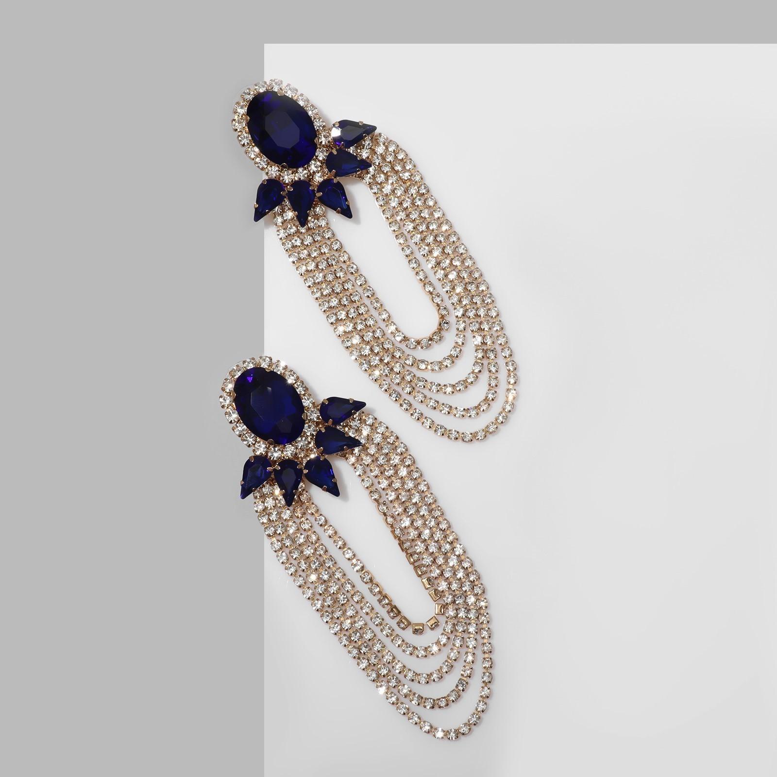 Серьги со стразами 