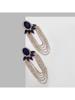 Серьги со стразами 