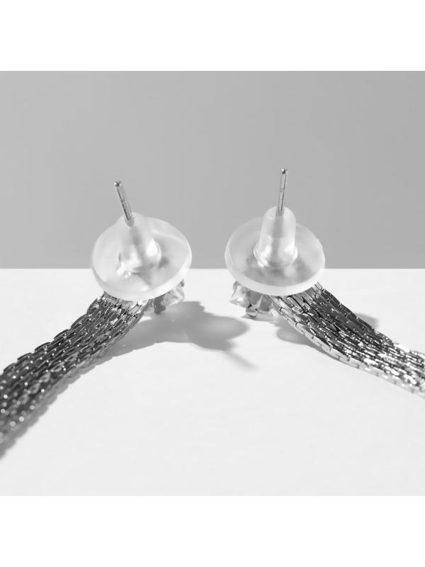 Серьги висячие со стразами 