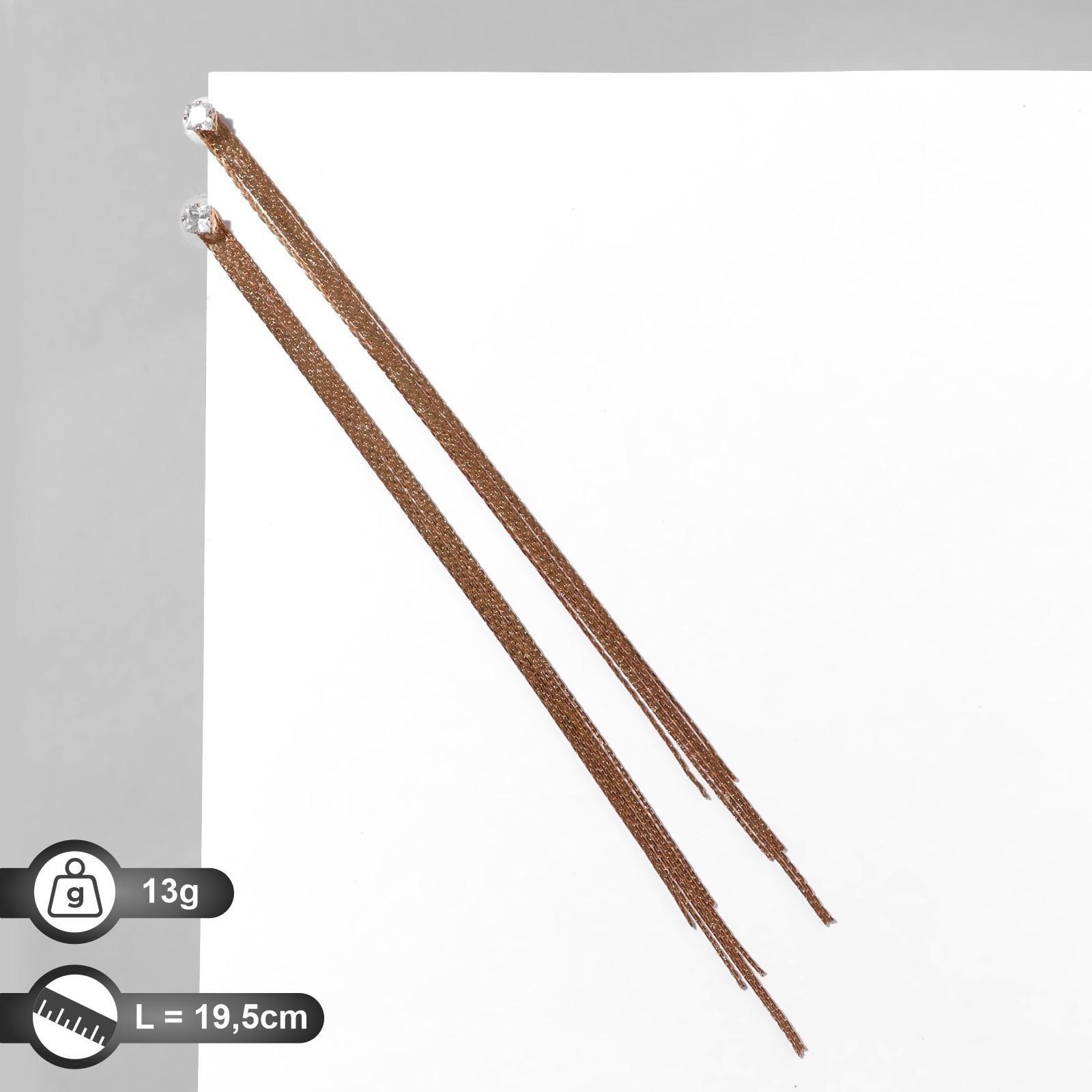 Серьги висячие со стразами 