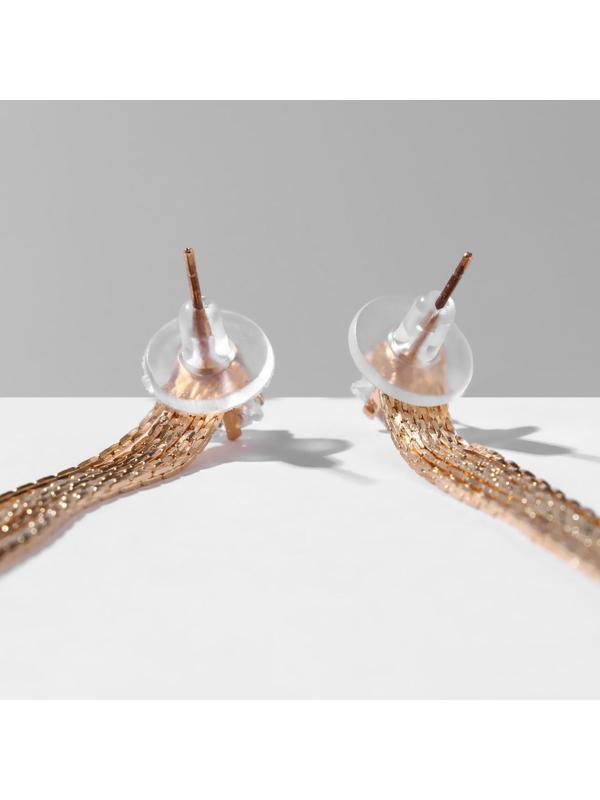 Серьги висячие со стразами 