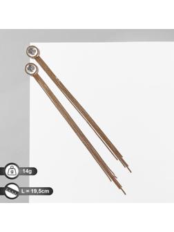 Серьги висячие со стразами 