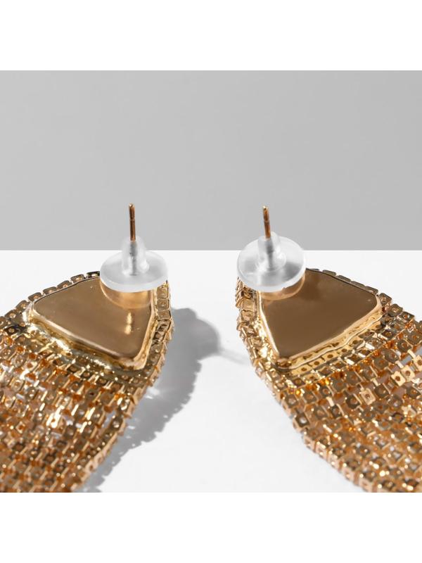 Серьги висячие со стразами 