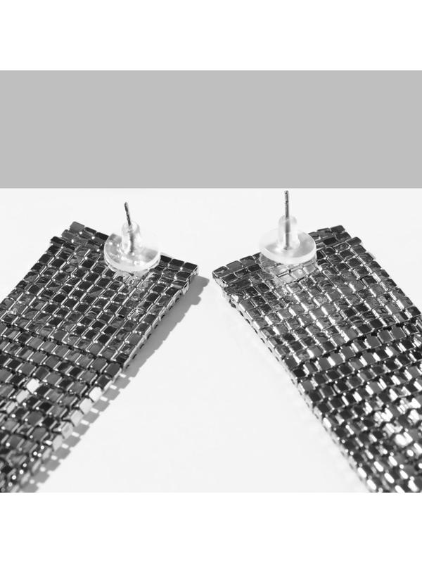 Серьги висячие со стразами 