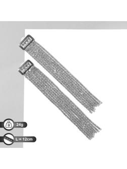 Серьги висячие со стразами 