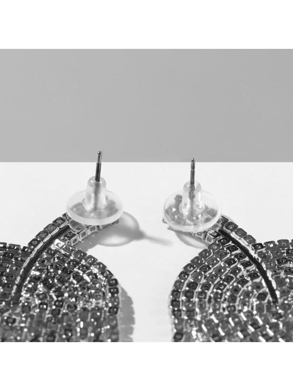 Серьги висячие со стразами 