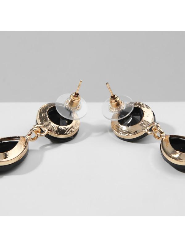 Серьги висячие со стразами 