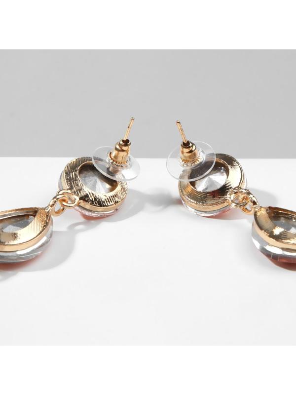 Серьги висячие со стразами 