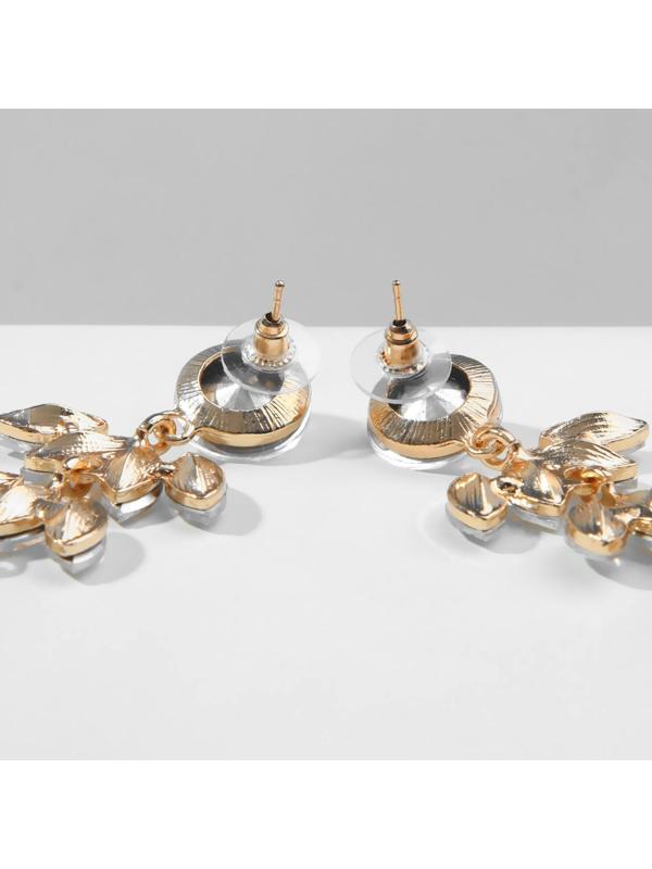 Серьги висячие со стразами 